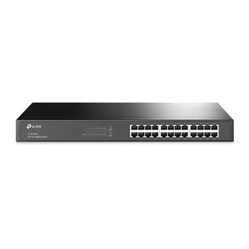  TP-Link TL-SG1024, 24 Port Gigabit Ethernet Switch, Plug and  Play, Sturdy Metal w/Shielded Ports, Rackmount, Fanless, 3 Year  Manufacturer Warranty